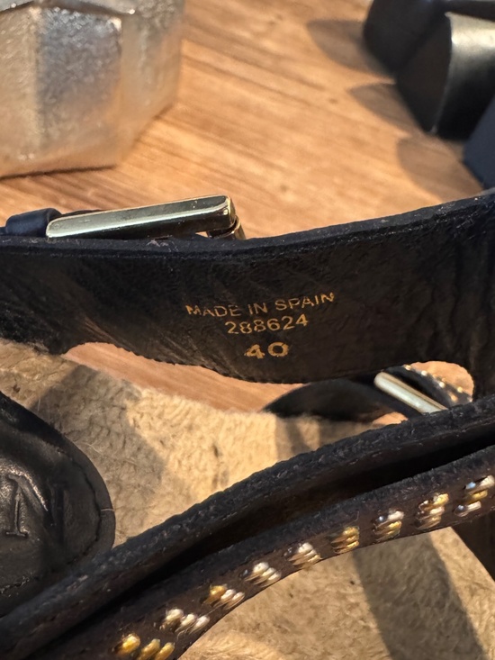 Alexander McQueen Black Studded Wedge Sandal - Picture 7 of 12